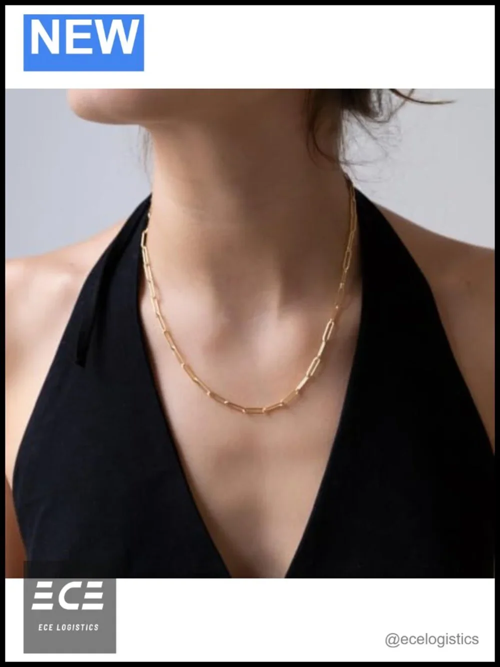 5MM Paperclip Chain Necklace 14K Gold Filled Dainty Link Necklace